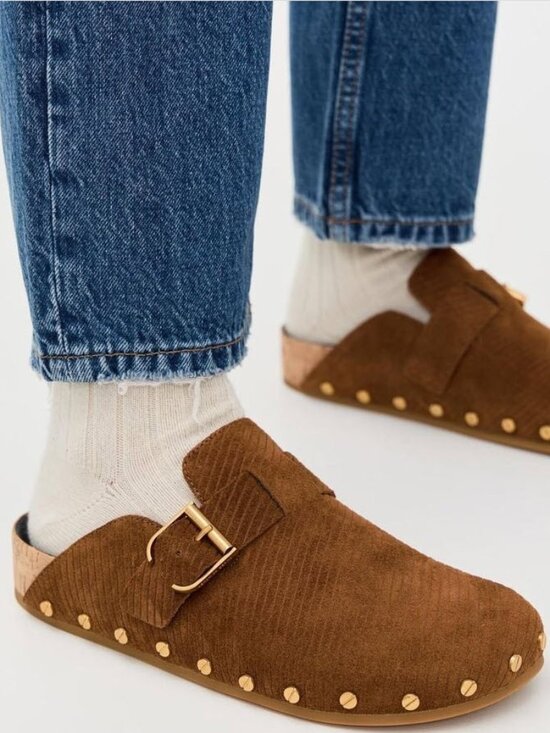 Veronica Beard Shoes - Veronica Beard Women's Fern Hazelwood Suede Clog Sz 10